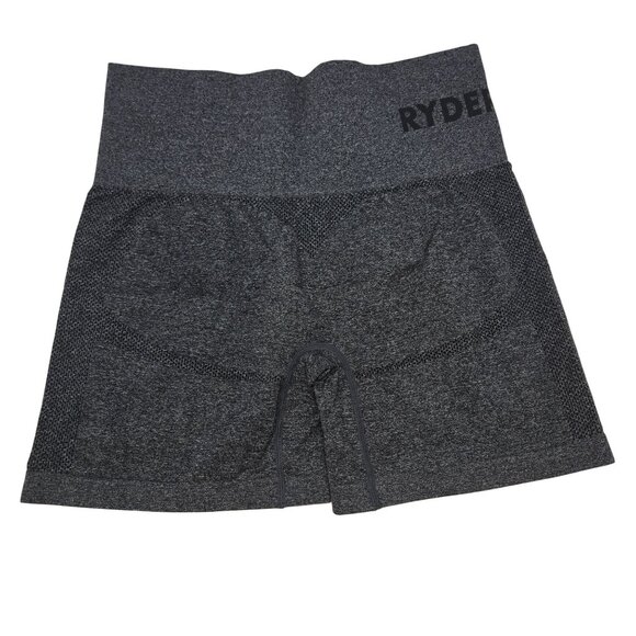 Ryderwear High-Waisted Seamless Staples Compression Shorts M Dark Grey - Picture 3 of 6